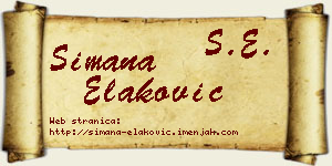 Simana Elaković vizit kartica